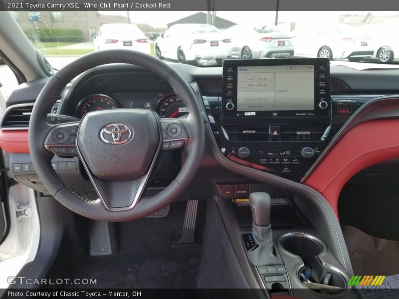 Wind Chill Pearl / Cockpit Red 2021 Toyota Camry XSE