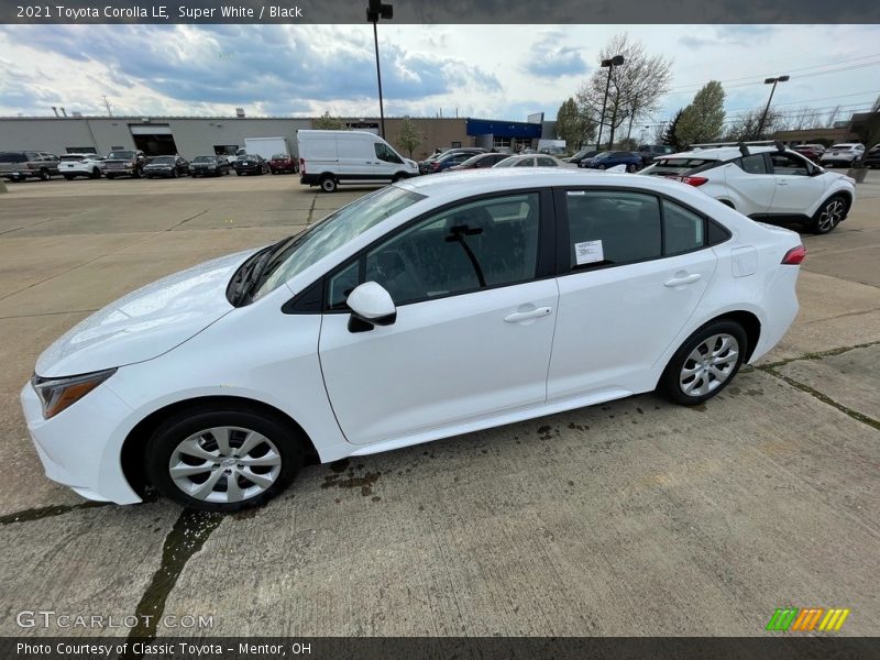Super White / Black 2021 Toyota Corolla LE