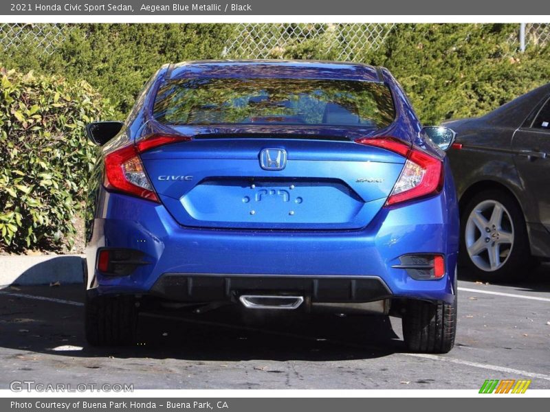 Aegean Blue Metallic / Black 2021 Honda Civic Sport Sedan
