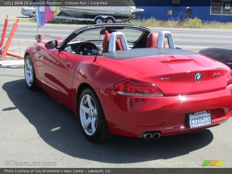 Crimson Red / Coral Red 2011 BMW Z4 sDrive30i Roadster