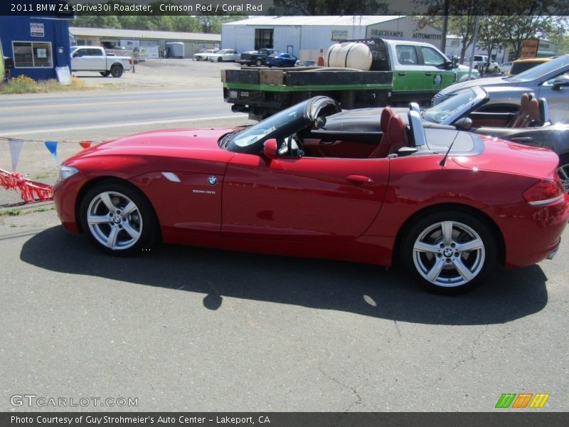 Crimson Red / Coral Red 2011 BMW Z4 sDrive30i Roadster