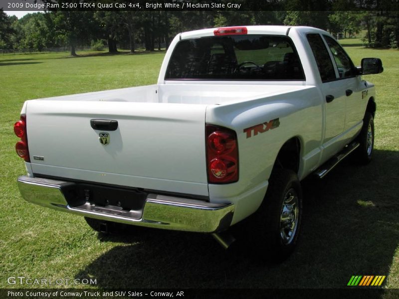 Bright White / Medium Slate Gray 2009 Dodge Ram 2500 TRX4 Quad Cab 4x4