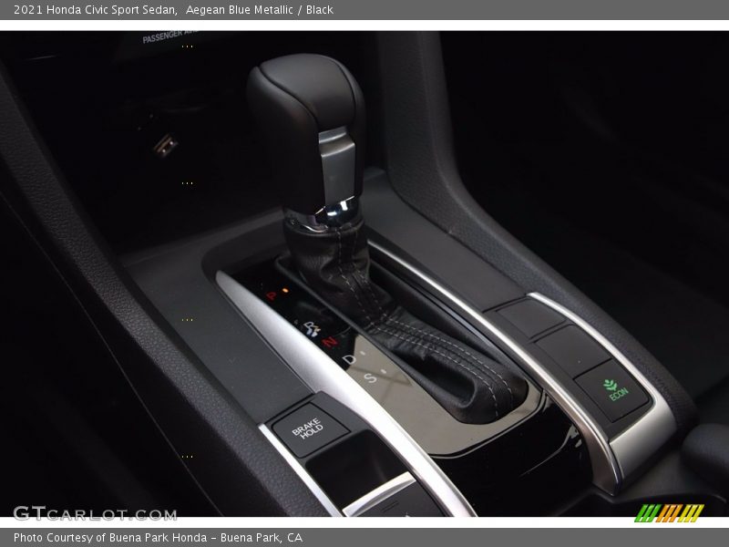 Aegean Blue Metallic / Black 2021 Honda Civic Sport Sedan
