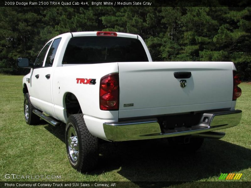 Bright White / Medium Slate Gray 2009 Dodge Ram 2500 TRX4 Quad Cab 4x4