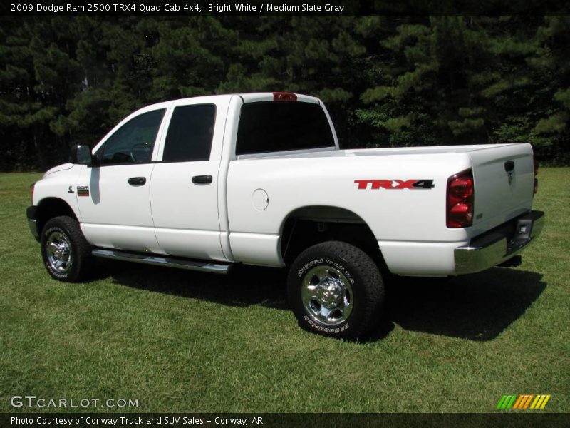 Bright White / Medium Slate Gray 2009 Dodge Ram 2500 TRX4 Quad Cab 4x4