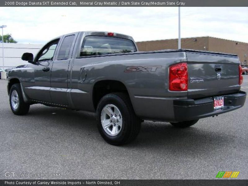 Mineral Gray Metallic / Dark Slate Gray/Medium Slate Gray 2008 Dodge Dakota SXT Extended Cab