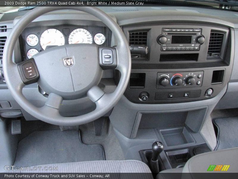 Bright White / Medium Slate Gray 2009 Dodge Ram 2500 TRX4 Quad Cab 4x4