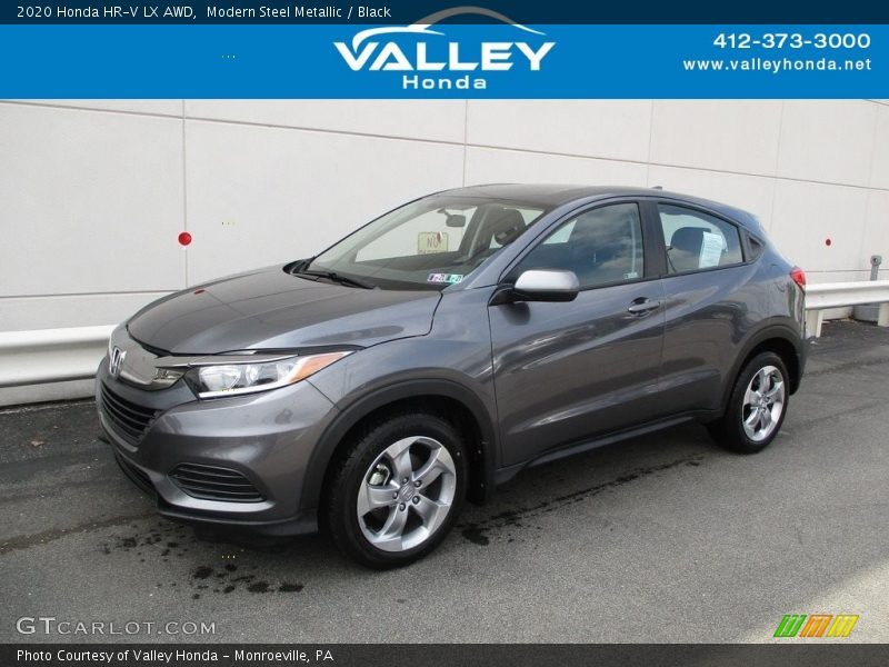 Modern Steel Metallic / Black 2020 Honda HR-V LX AWD