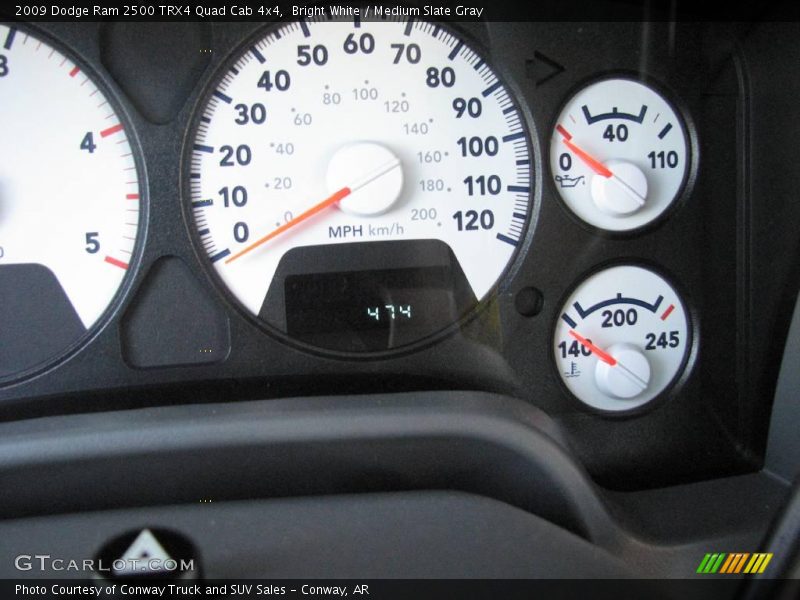 Bright White / Medium Slate Gray 2009 Dodge Ram 2500 TRX4 Quad Cab 4x4