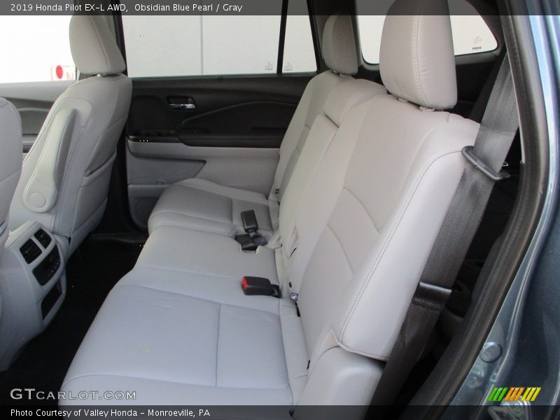 Obsidian Blue Pearl / Gray 2019 Honda Pilot EX-L AWD