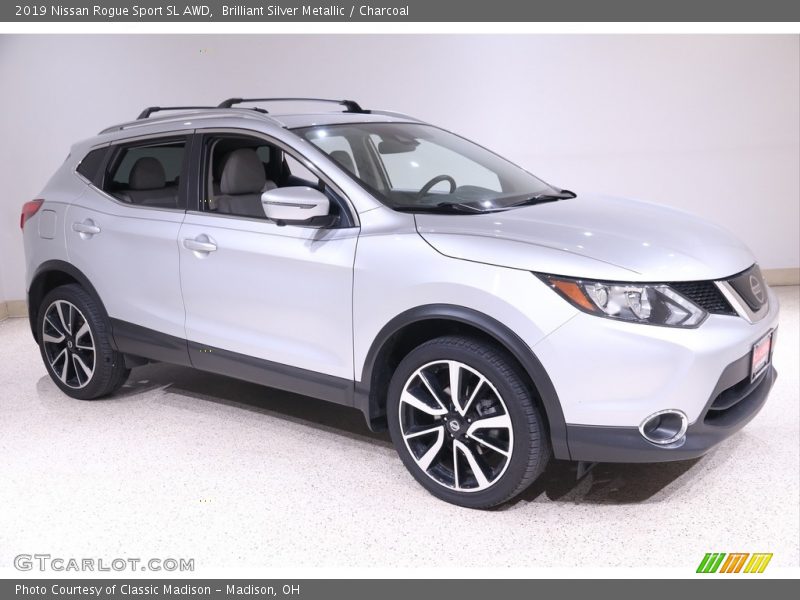 Brilliant Silver Metallic / Charcoal 2019 Nissan Rogue Sport SL AWD
