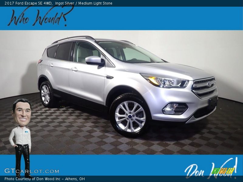 Ingot Silver / Medium Light Stone 2017 Ford Escape SE 4WD