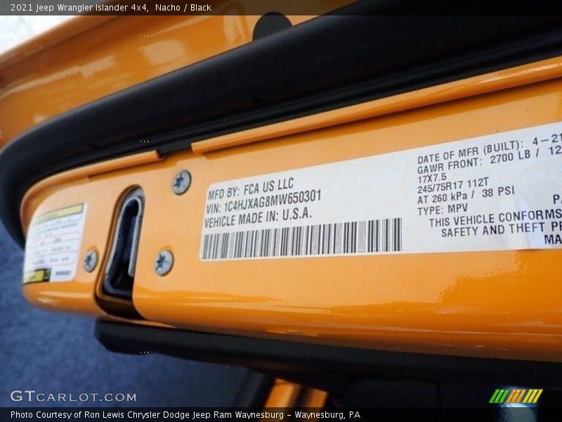 Nacho / Black 2021 Jeep Wrangler Islander 4x4