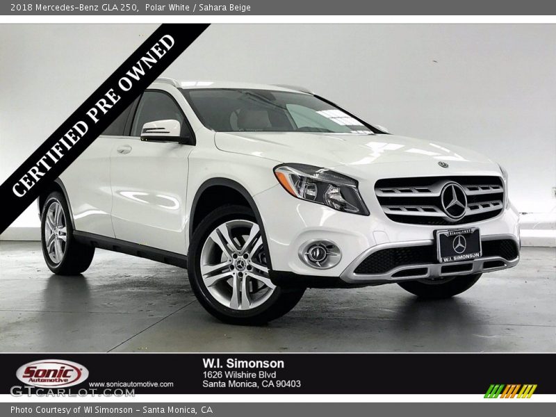 Polar White / Sahara Beige 2018 Mercedes-Benz GLA 250