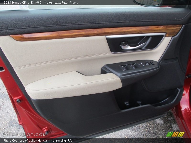 Molten Lava Pearl / Ivory 2019 Honda CR-V EX AWD