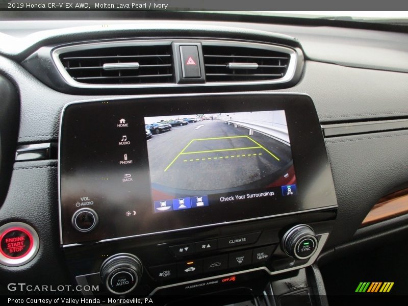 Molten Lava Pearl / Ivory 2019 Honda CR-V EX AWD