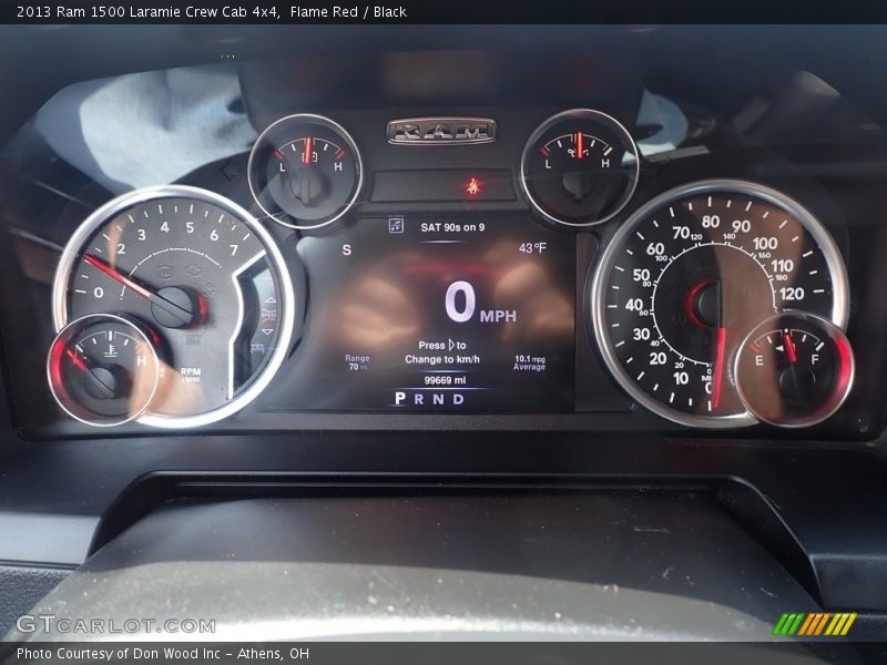 Flame Red / Black 2013 Ram 1500 Laramie Crew Cab 4x4
