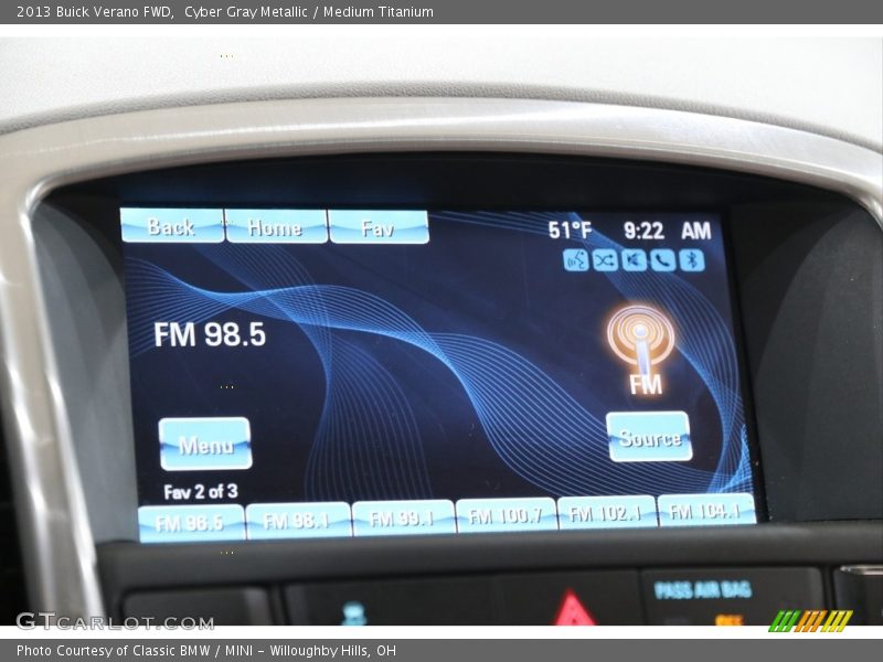 Cyber Gray Metallic / Medium Titanium 2013 Buick Verano FWD