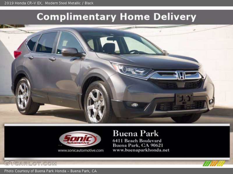 Modern Steel Metallic / Black 2019 Honda CR-V EX
