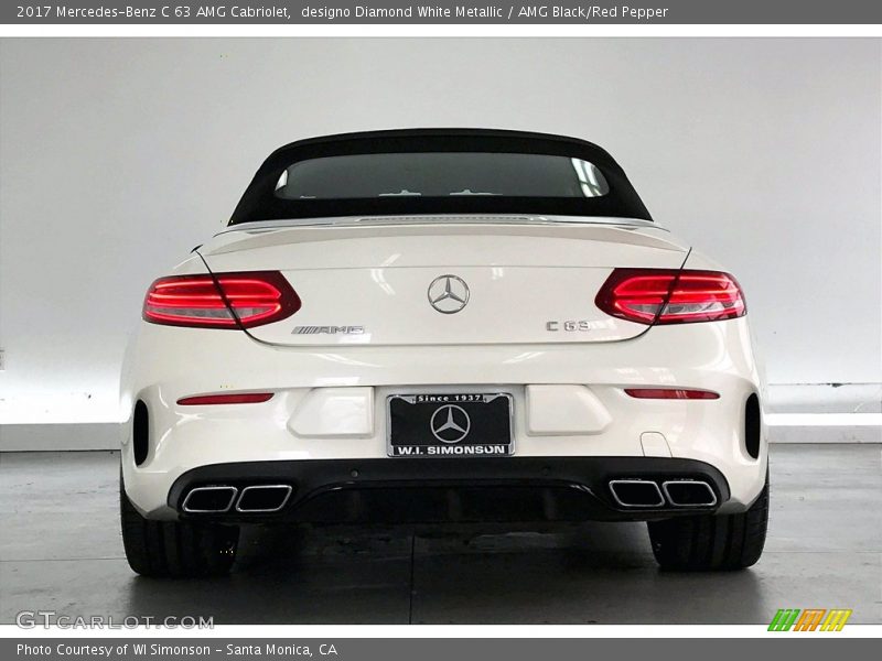 designo Diamond White Metallic / AMG Black/Red Pepper 2017 Mercedes-Benz C 63 AMG Cabriolet