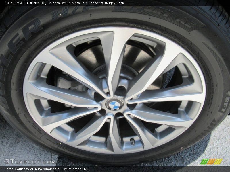 Mineral White Metallic / Canberra Beige/Black 2019 BMW X3 sDrive30i
