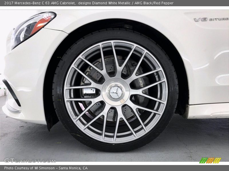 designo Diamond White Metallic / AMG Black/Red Pepper 2017 Mercedes-Benz C 63 AMG Cabriolet