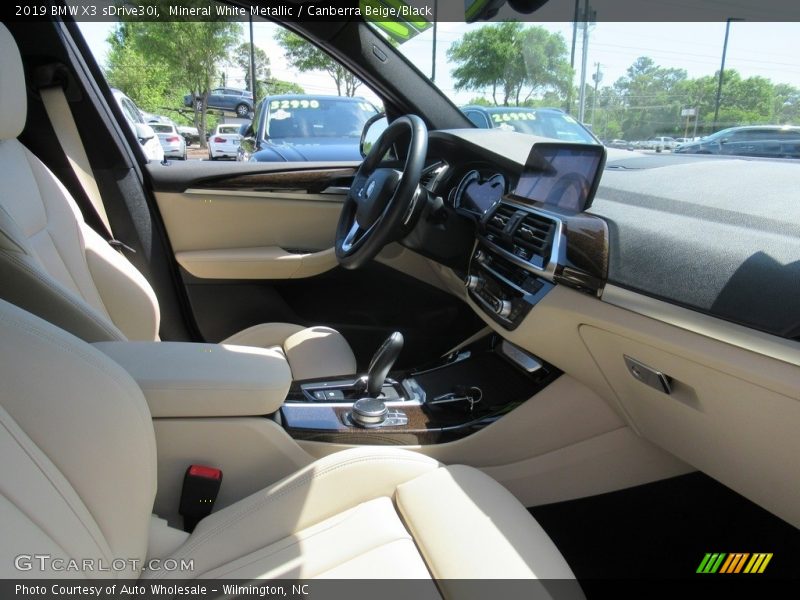Mineral White Metallic / Canberra Beige/Black 2019 BMW X3 sDrive30i