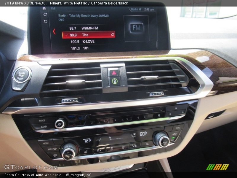 Mineral White Metallic / Canberra Beige/Black 2019 BMW X3 sDrive30i