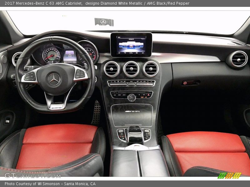 designo Diamond White Metallic / AMG Black/Red Pepper 2017 Mercedes-Benz C 63 AMG Cabriolet