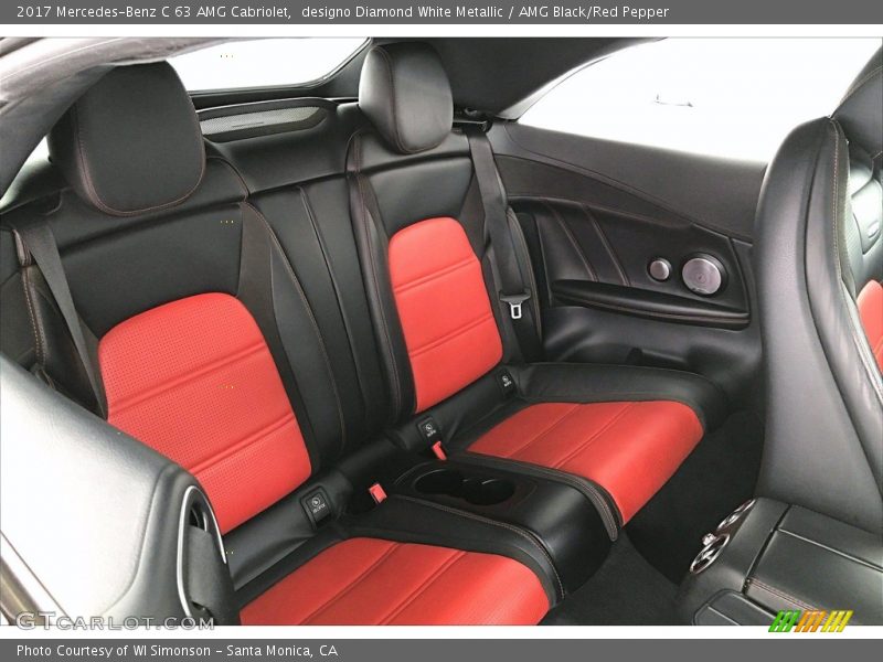 designo Diamond White Metallic / AMG Black/Red Pepper 2017 Mercedes-Benz C 63 AMG Cabriolet