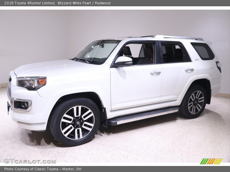 Blizzard White Pearl / Redwood 2018 Toyota 4Runner Limited