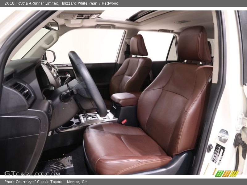 Blizzard White Pearl / Redwood 2018 Toyota 4Runner Limited