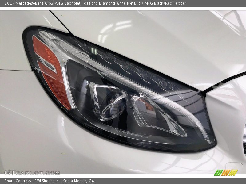 designo Diamond White Metallic / AMG Black/Red Pepper 2017 Mercedes-Benz C 63 AMG Cabriolet