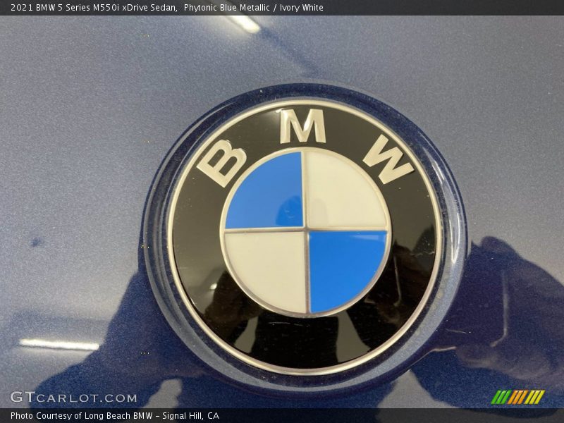 Phytonic Blue Metallic / Ivory White 2021 BMW 5 Series M550i xDrive Sedan
