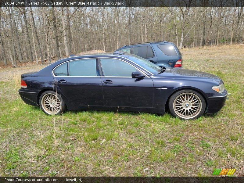 Orient Blue Metallic / Black/Black 2004 BMW 7 Series 760Li Sedan