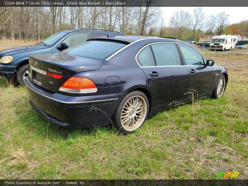 Orient Blue Metallic / Black/Black 2004 BMW 7 Series 760Li Sedan