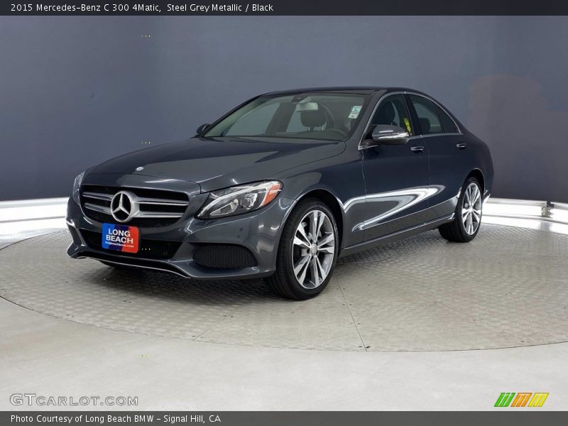 Steel Grey Metallic / Black 2015 Mercedes-Benz C 300 4Matic