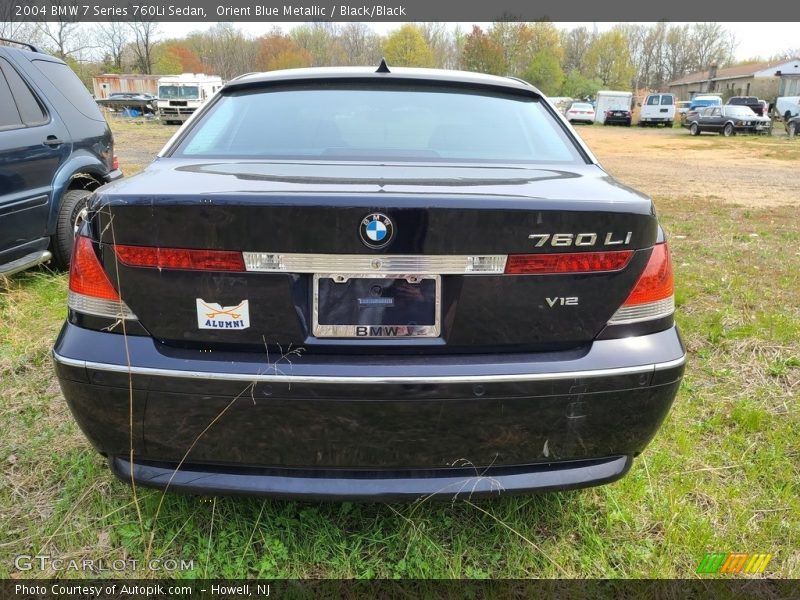 Orient Blue Metallic / Black/Black 2004 BMW 7 Series 760Li Sedan