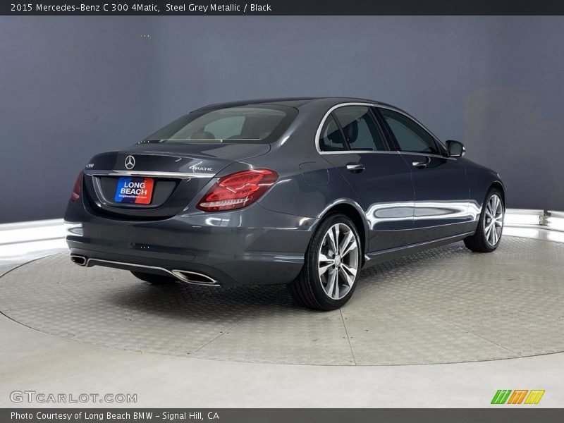 Steel Grey Metallic / Black 2015 Mercedes-Benz C 300 4Matic