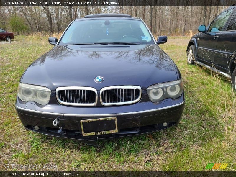 Orient Blue Metallic / Black/Black 2004 BMW 7 Series 760Li Sedan