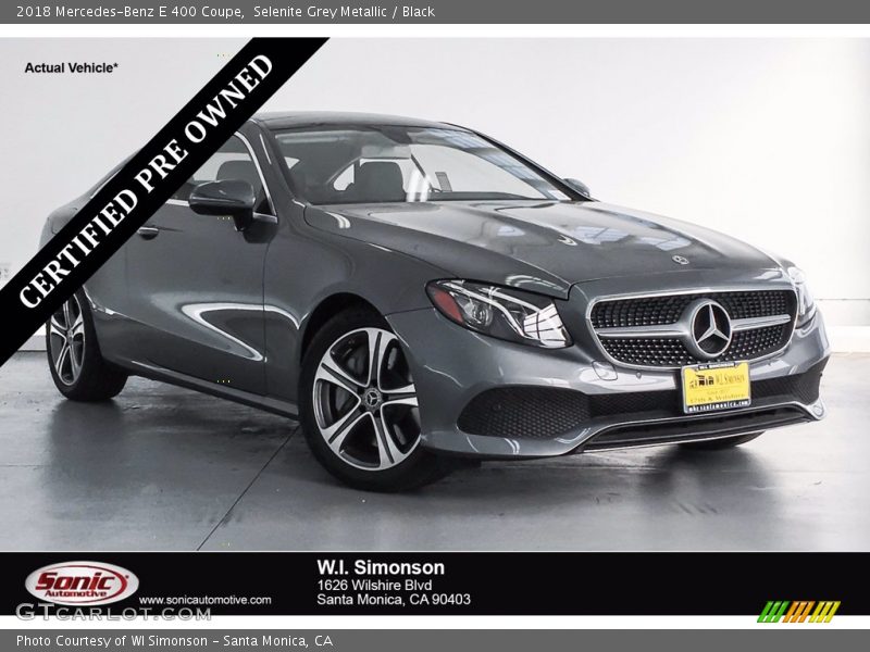 Selenite Grey Metallic / Black 2018 Mercedes-Benz E 400 Coupe