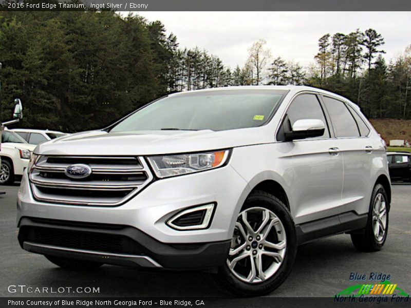 Ingot Silver / Ebony 2016 Ford Edge Titanium