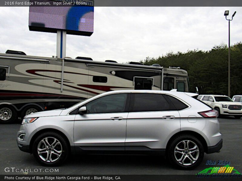 Ingot Silver / Ebony 2016 Ford Edge Titanium