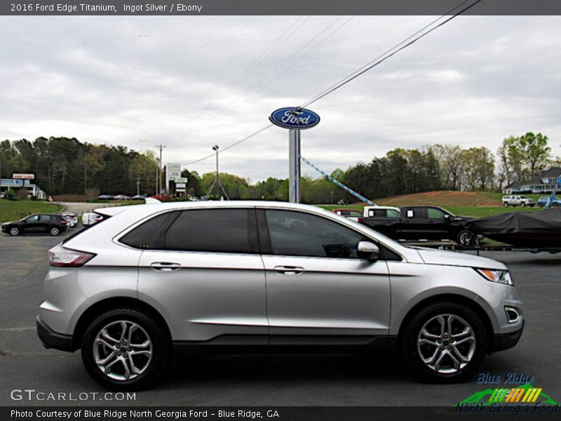 Ingot Silver / Ebony 2016 Ford Edge Titanium