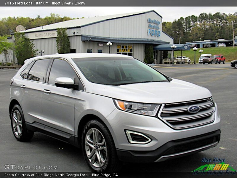 Ingot Silver / Ebony 2016 Ford Edge Titanium