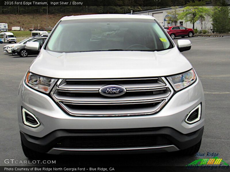 Ingot Silver / Ebony 2016 Ford Edge Titanium