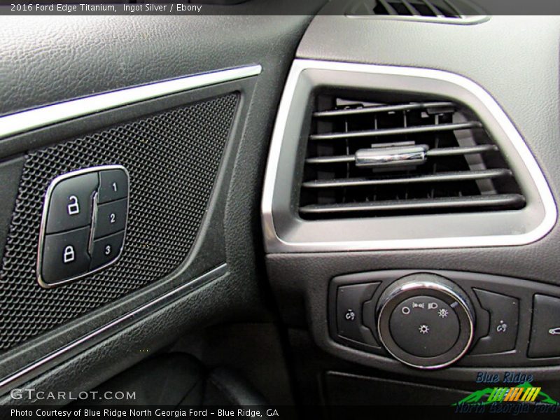 Ingot Silver / Ebony 2016 Ford Edge Titanium