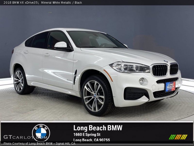Mineral White Metallic / Black 2018 BMW X6 xDrive35i