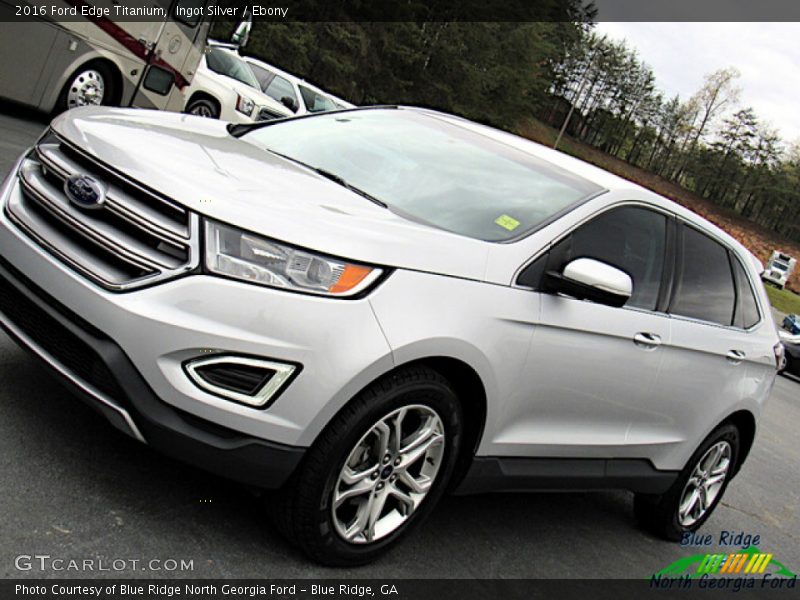Ingot Silver / Ebony 2016 Ford Edge Titanium