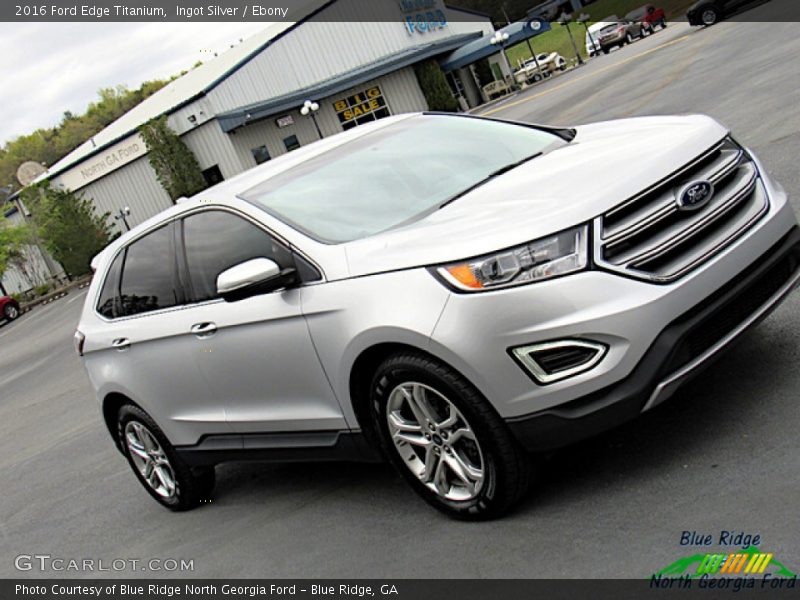 Ingot Silver / Ebony 2016 Ford Edge Titanium